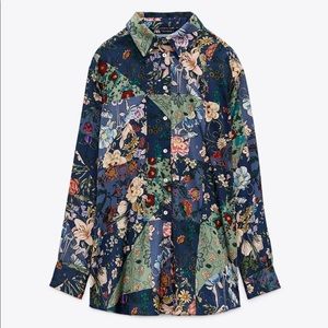 Zara Satin Effect Shirt (Size S)